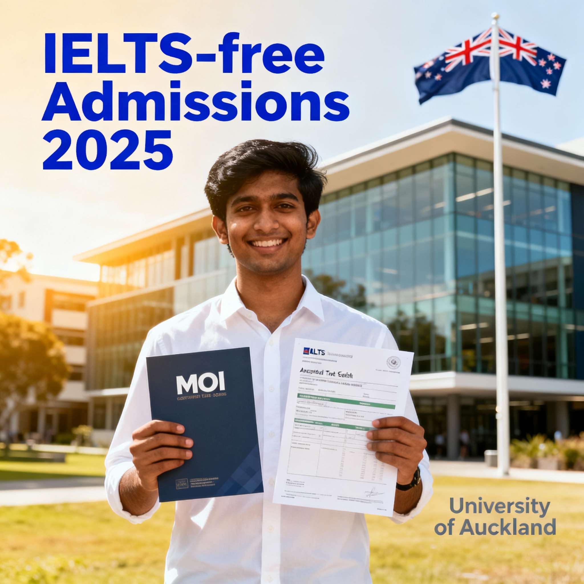 Study in New Zealand Without IELTS 2025: MOI and Accepted Tests