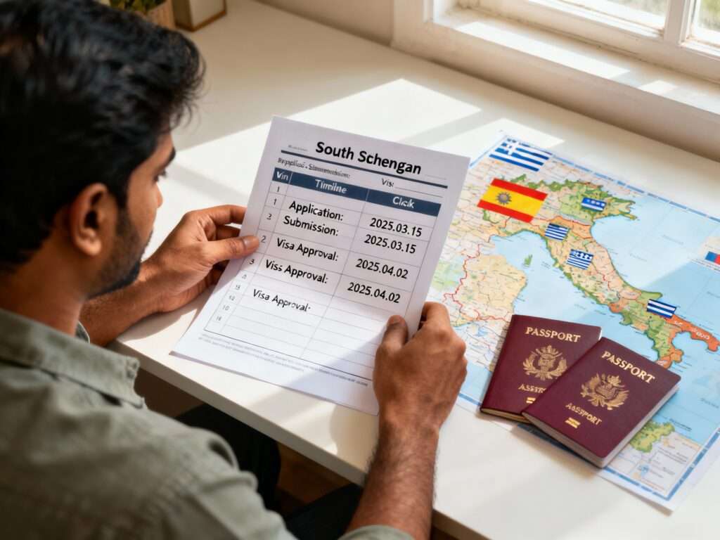 South Schengen Visa Timeline