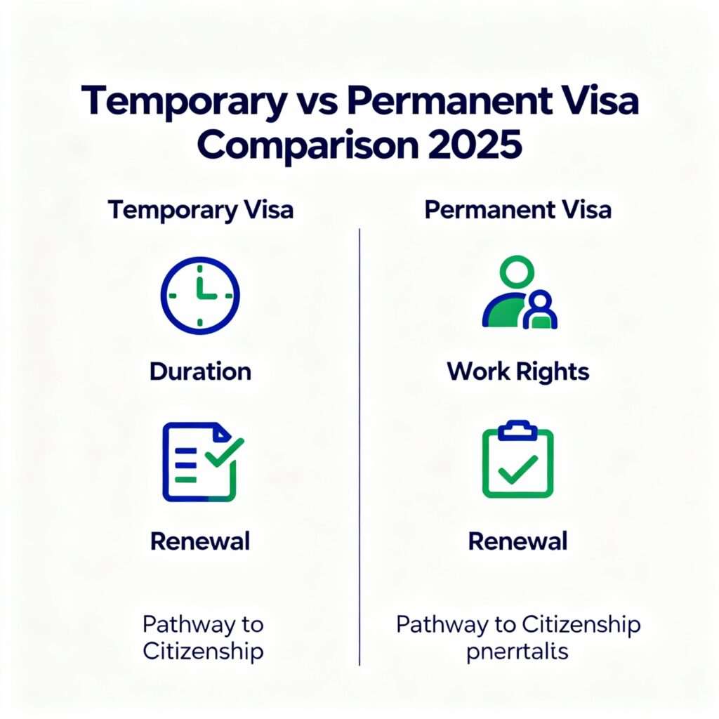 Temporary vs Permanent Visa